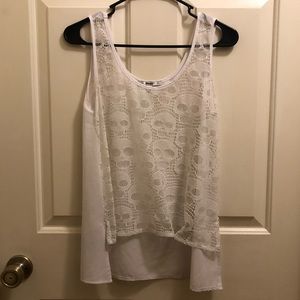 Skull sheer top